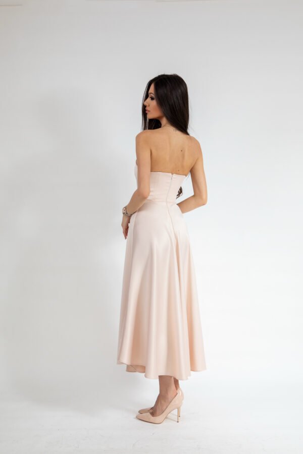 Heart Satin Midi Dress