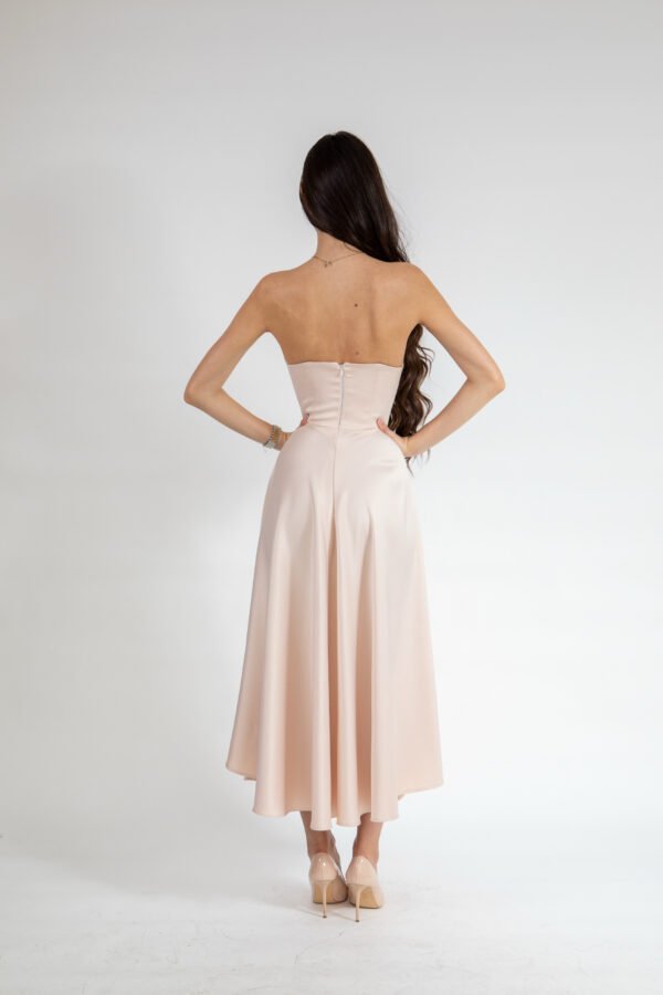 Heart Satin Midi Dress