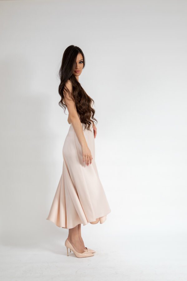 Heart Satin Midi Dress